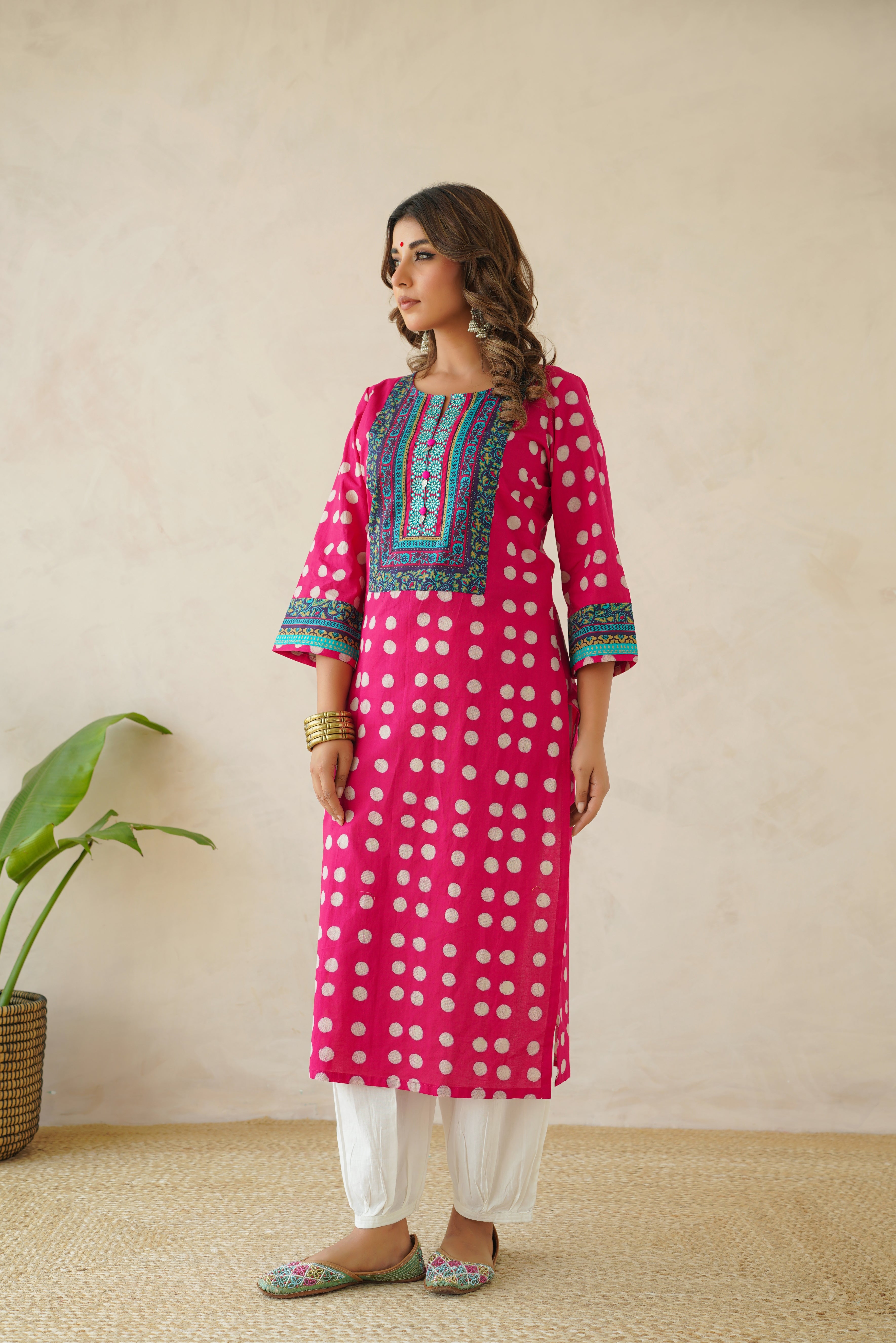 Rani Geometric Cotton Printed Kurta