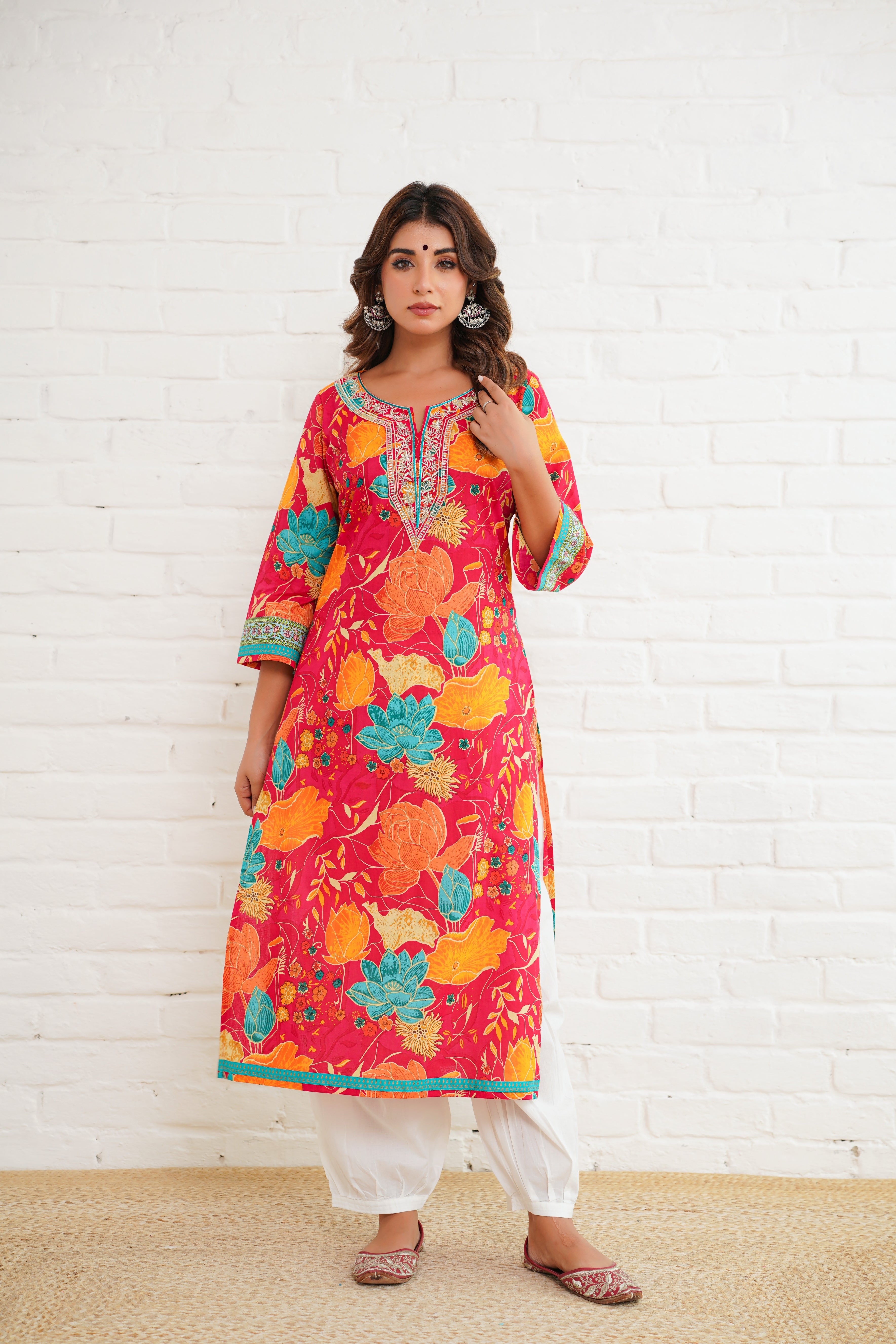 Rani Multifloral Printed Cotton Kurta