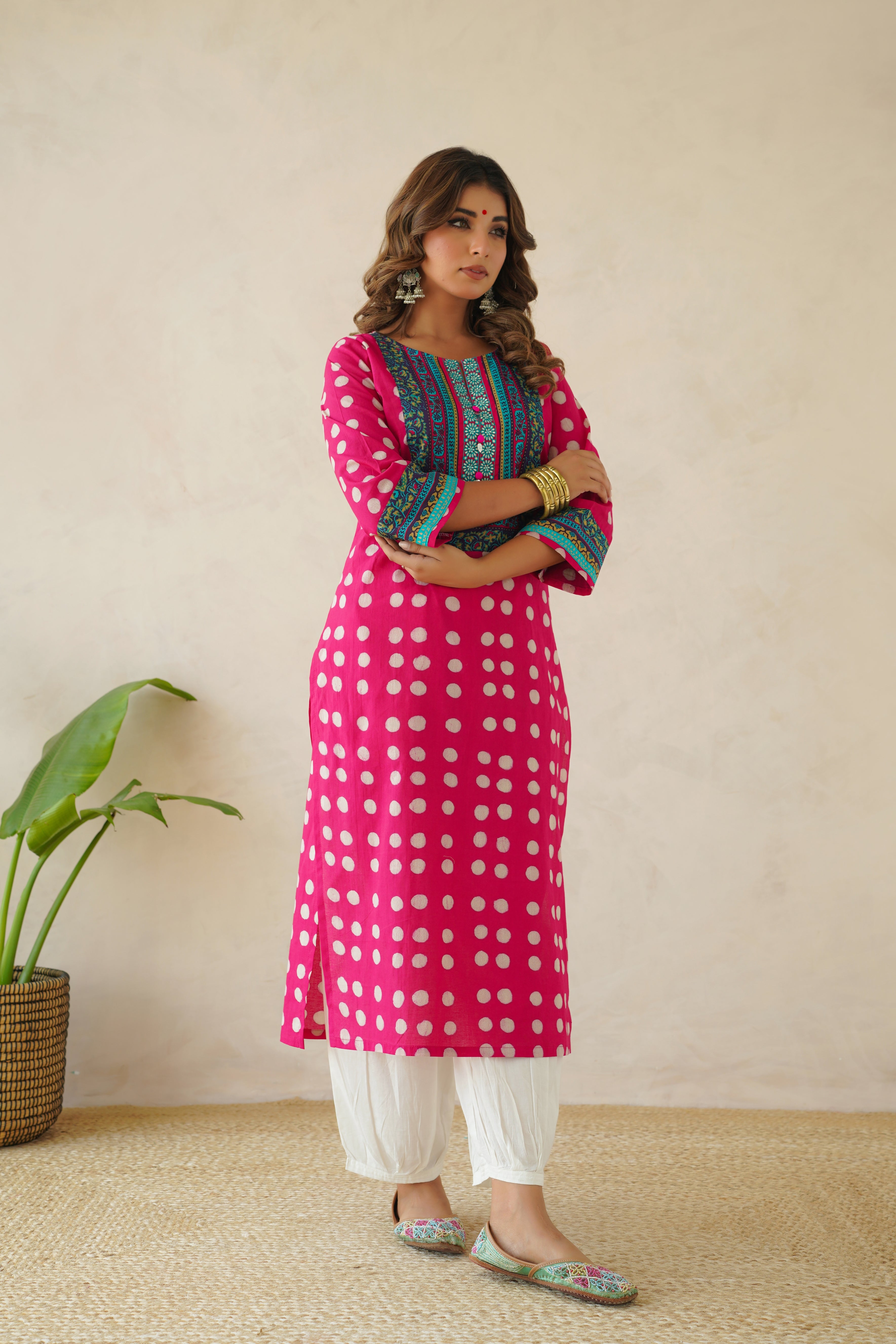 Rani Geometric Cotton Printed Kurta
