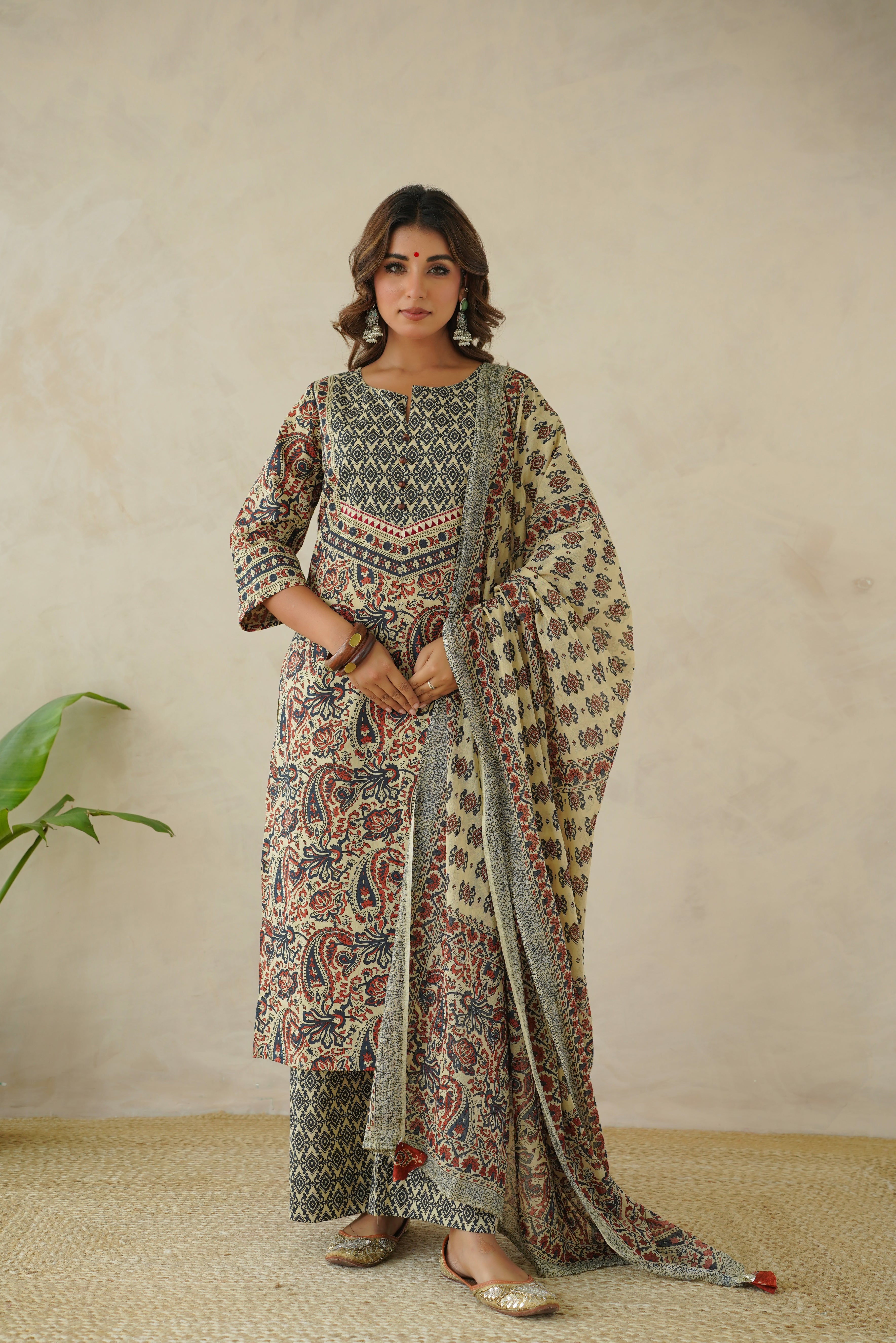 Multicolor Floral Printed Suit Set