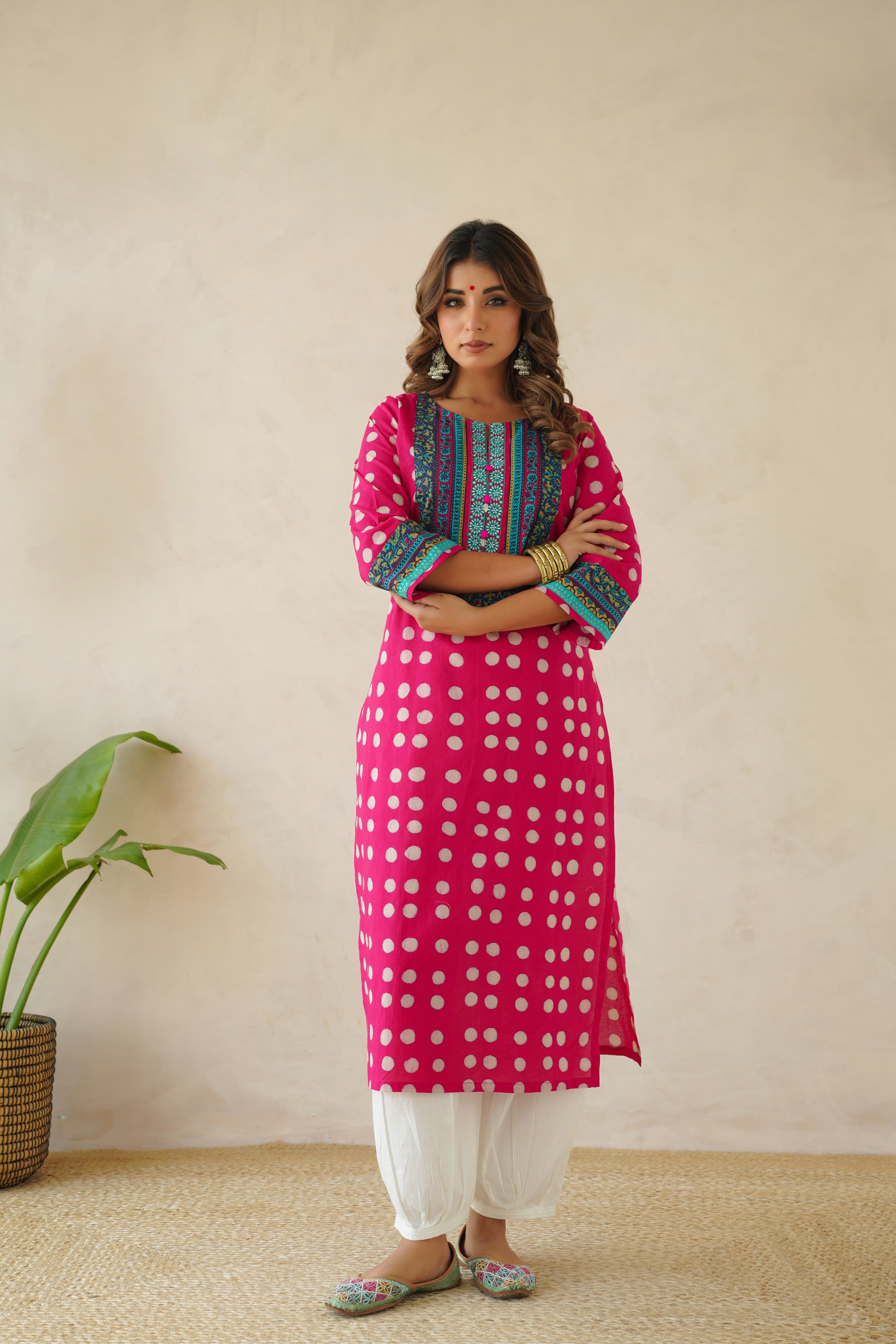 Rani Geometric Cotton Printed Kurta