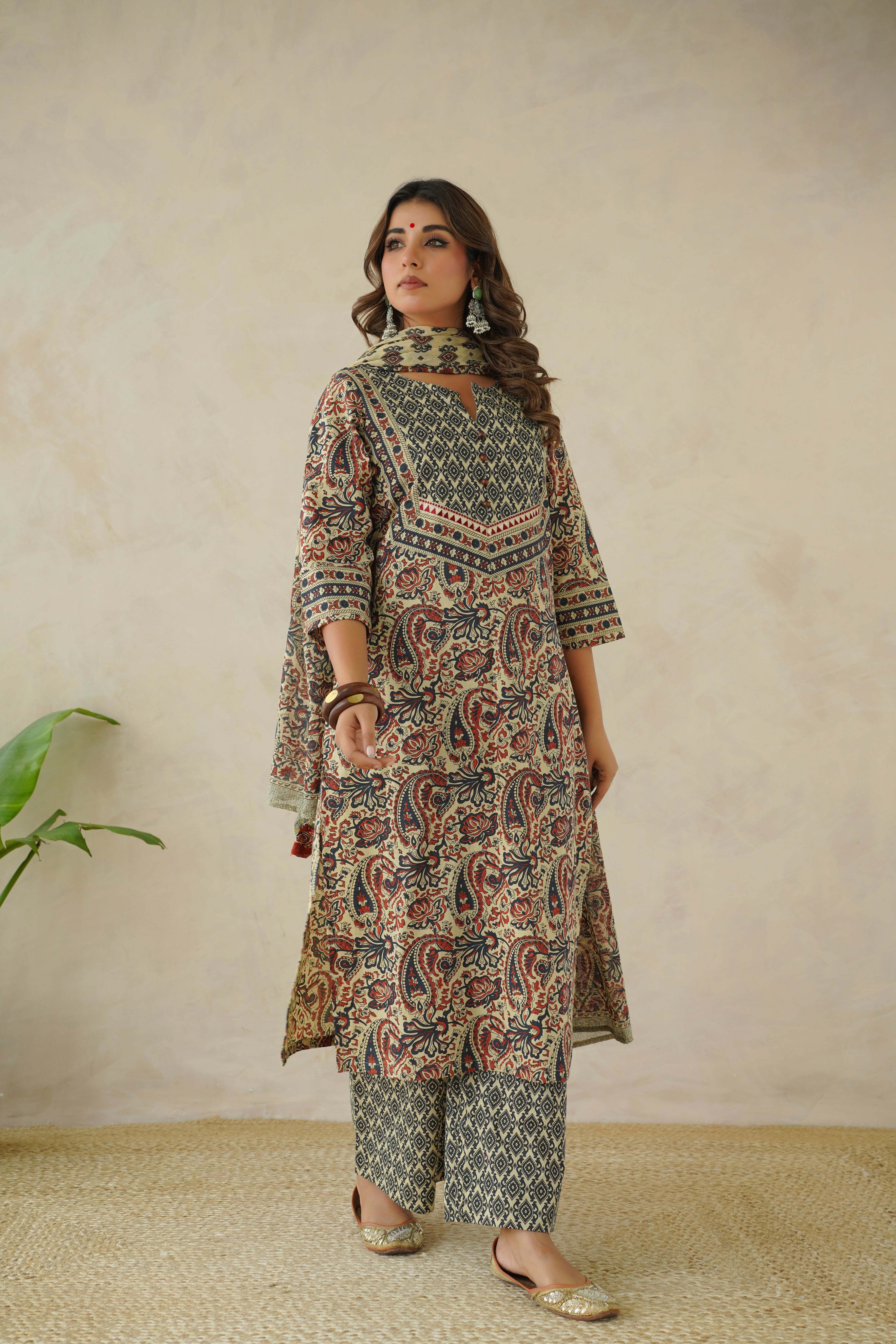 Multicolor Floral Printed Suit Set