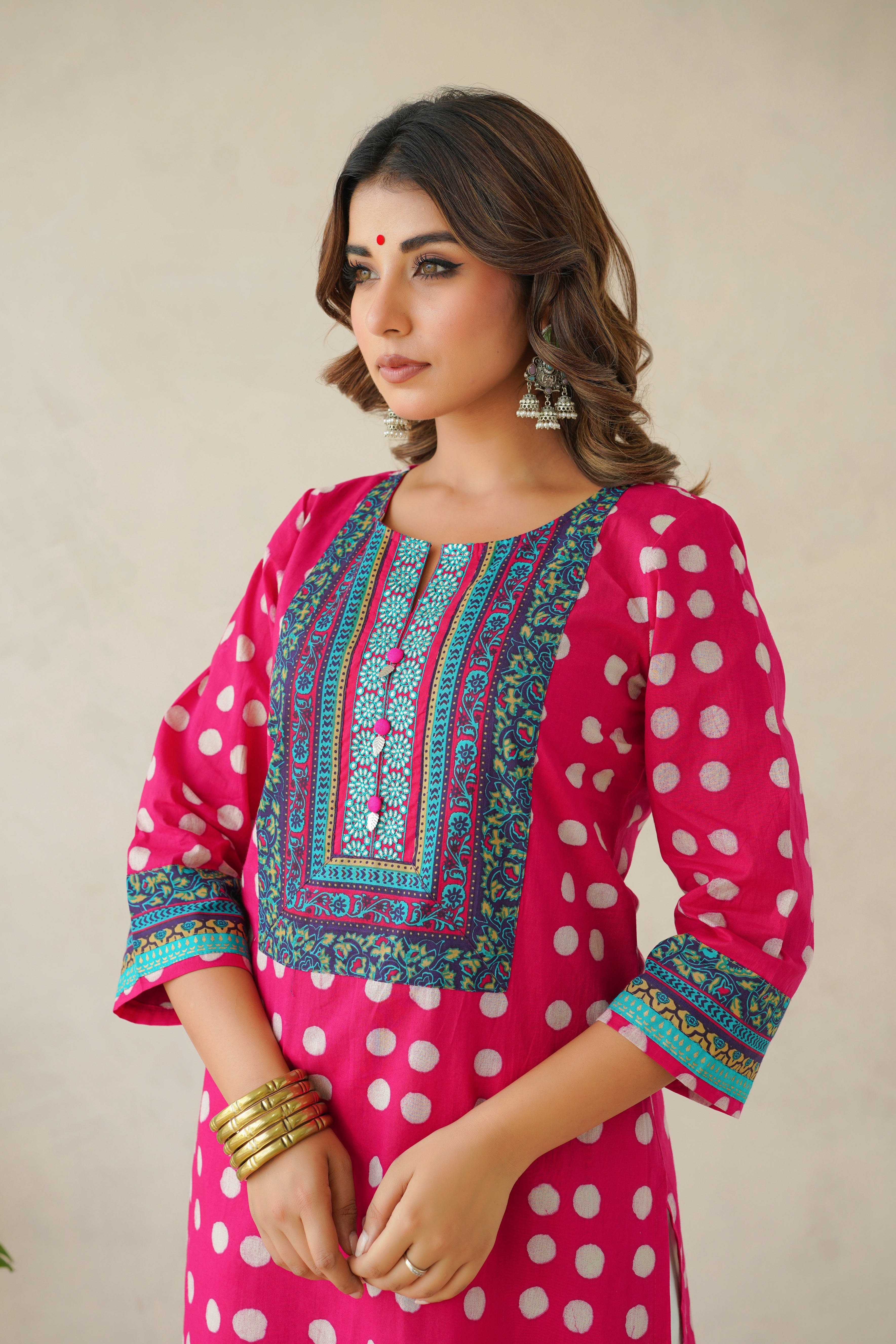 Rani Geometric Cotton Printed Kurta