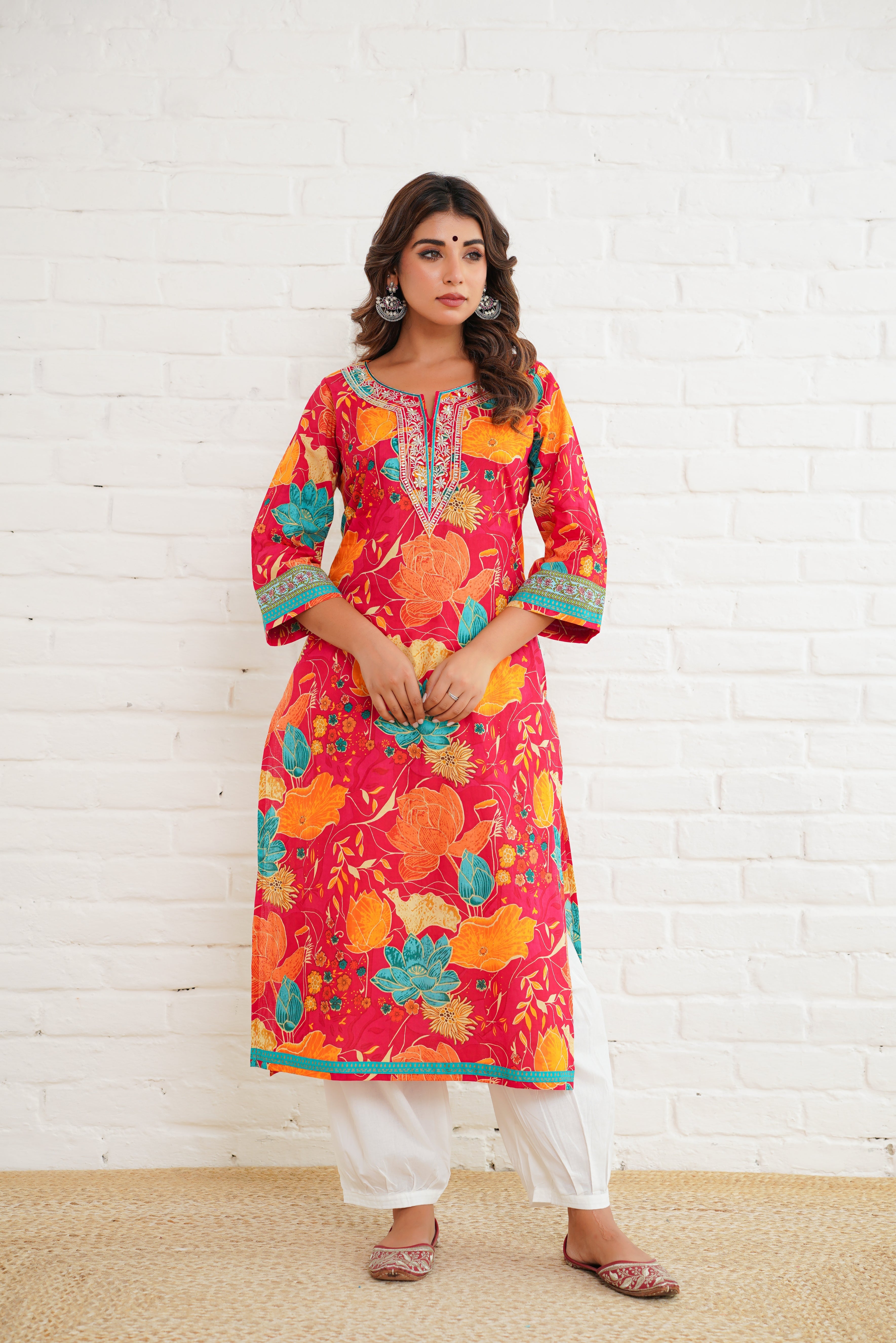 Rani Multifloral Printed Cotton Kurta