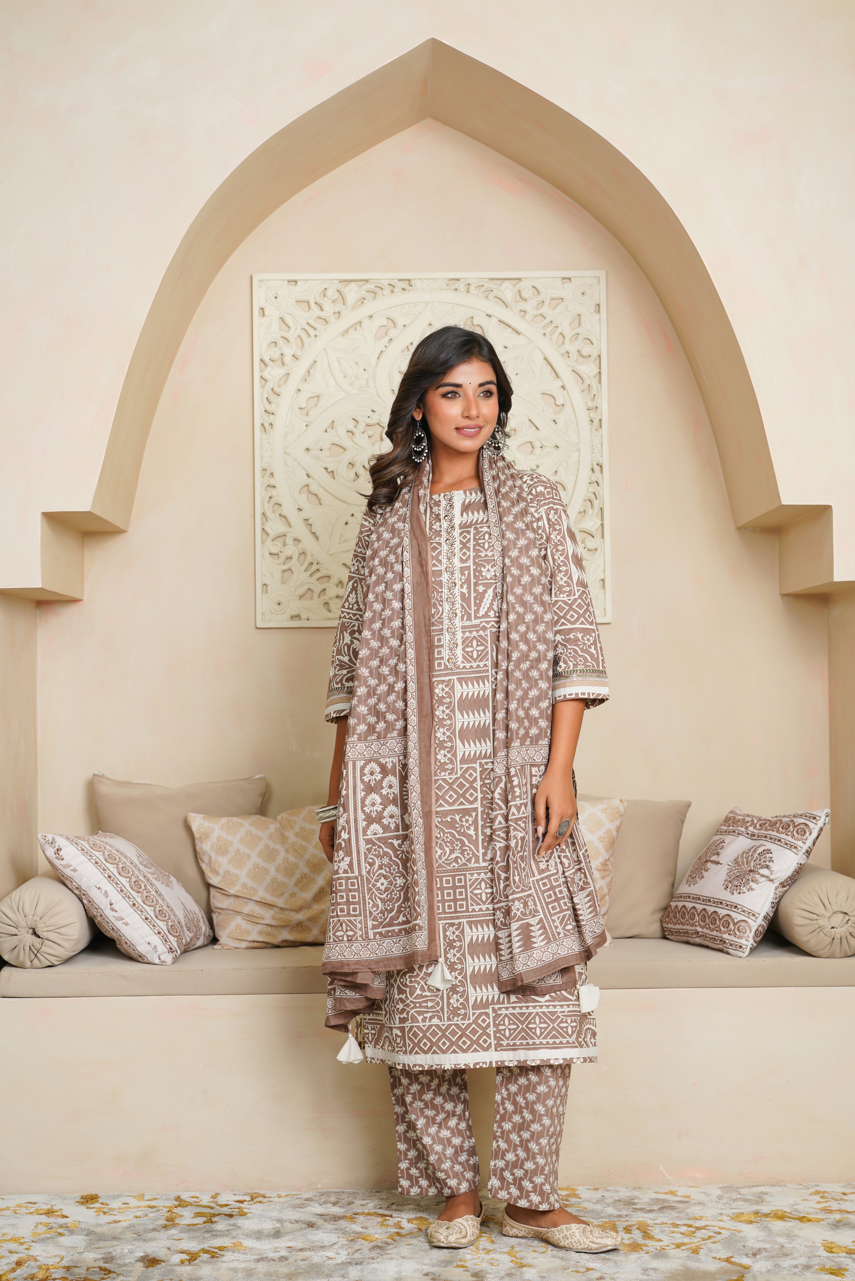 Kashish Motif Cotton Suit Set