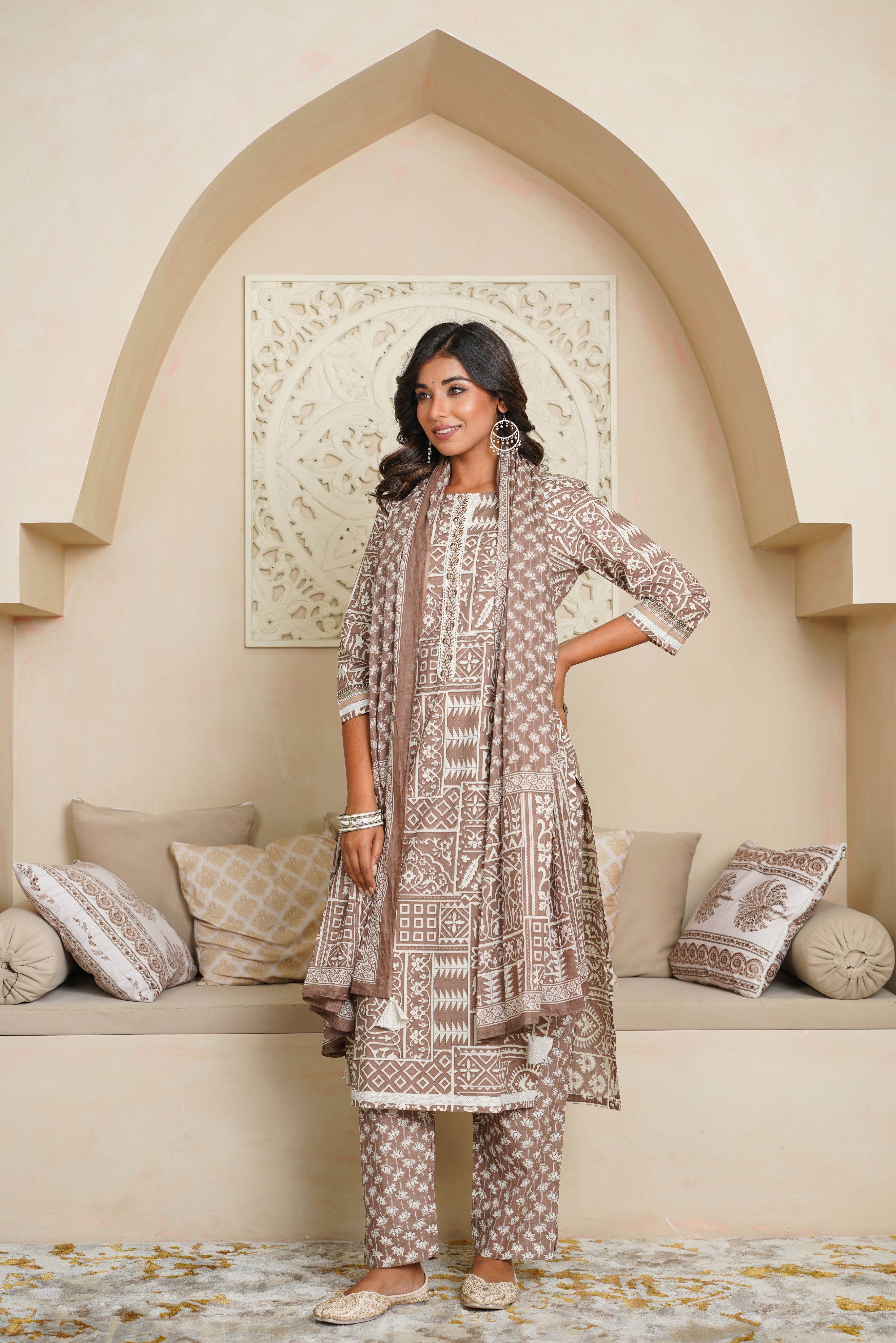 Kashish Motif Cotton Suit Set