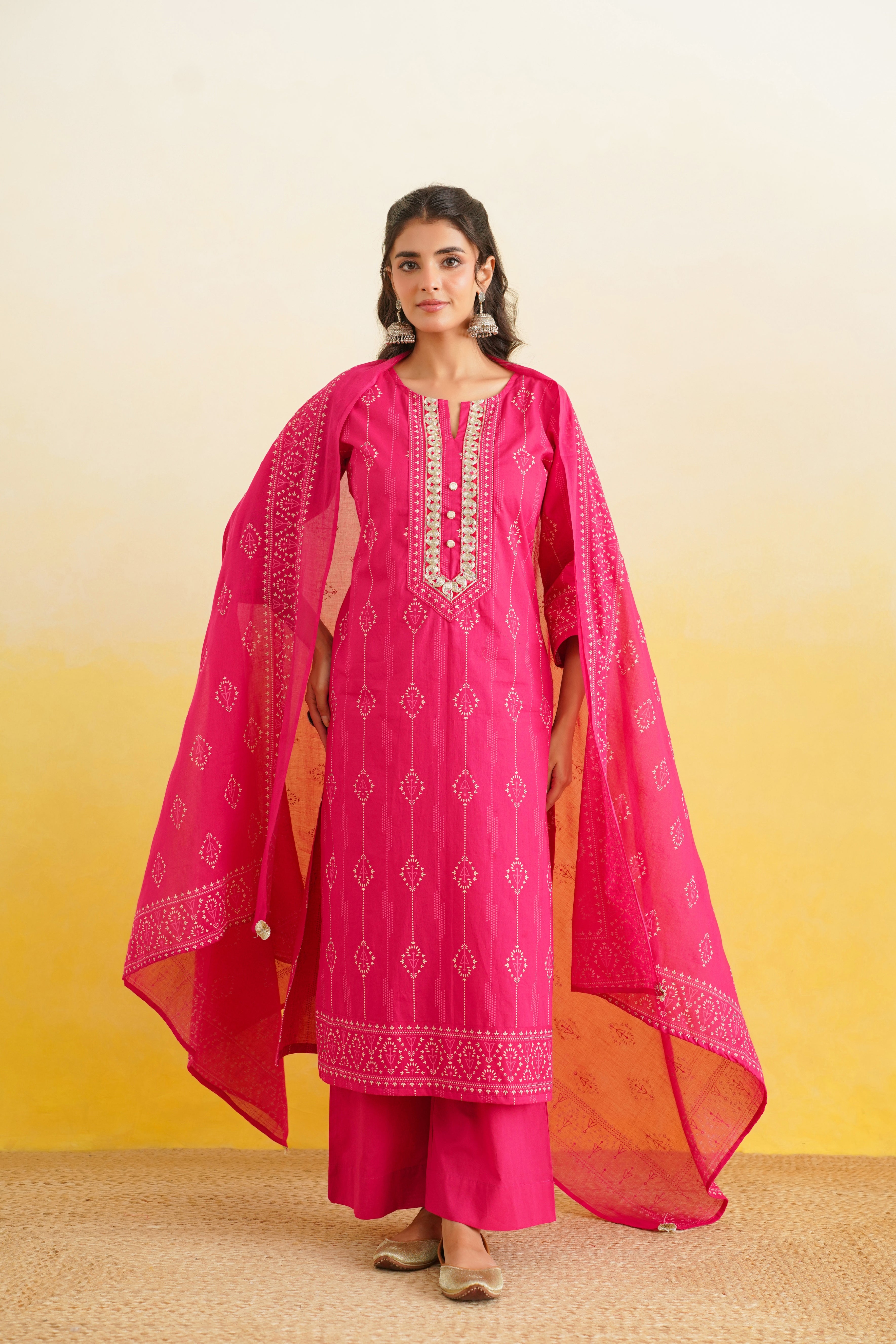 Rani Motif Printed Cotton Suit set