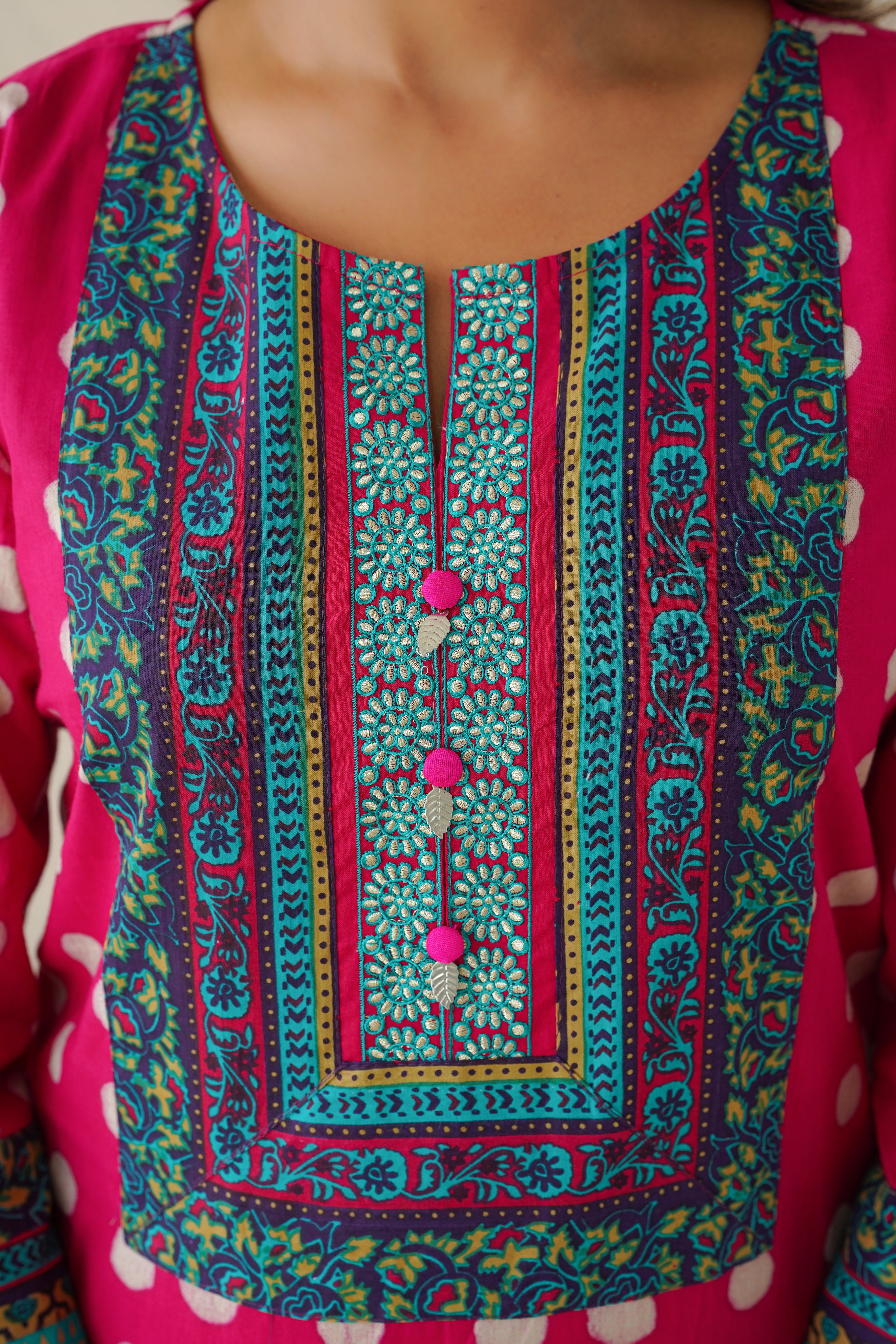 Rani Geometric Cotton Printed Kurta