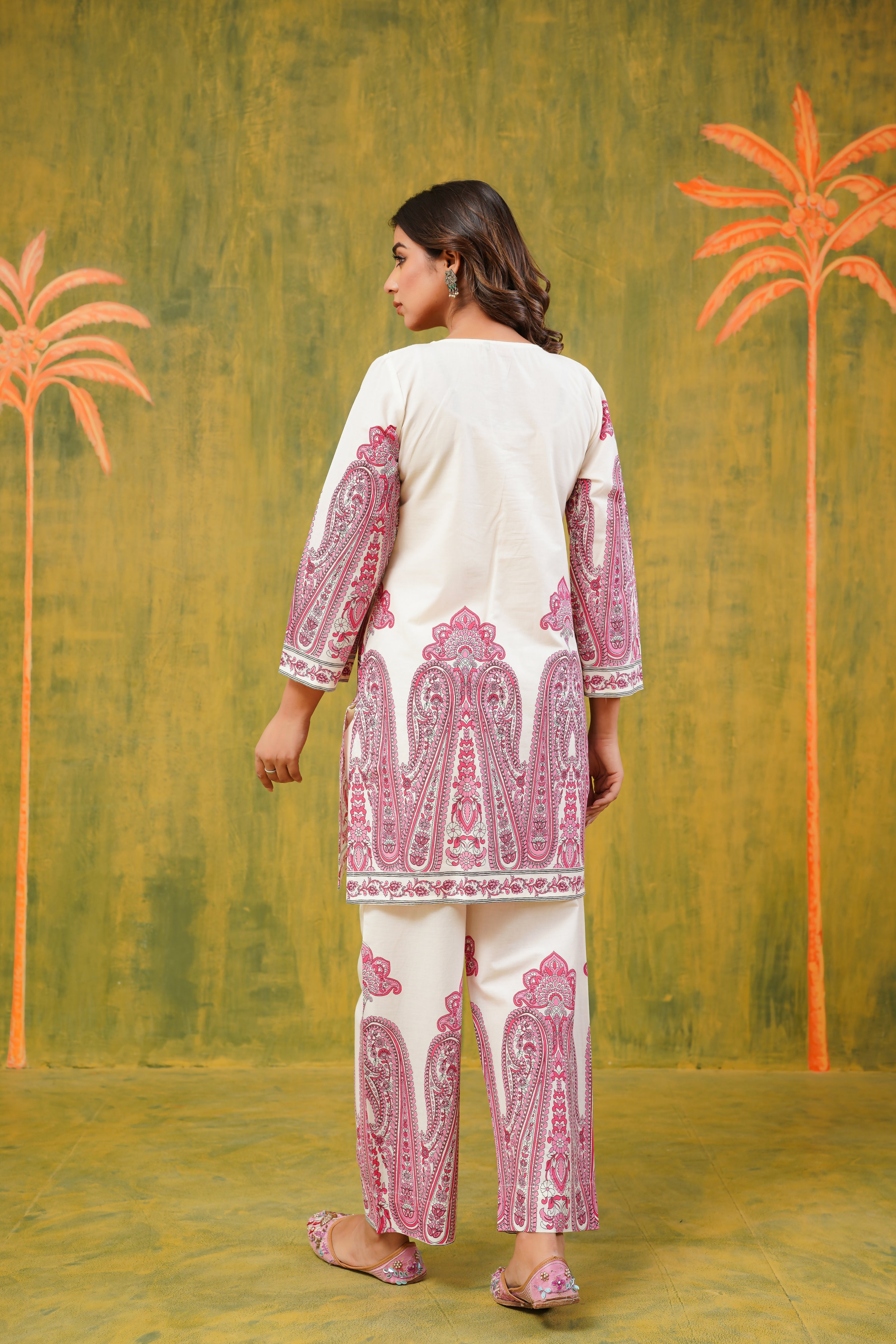 Multicolor Pink  Cotton CO-ORD Set