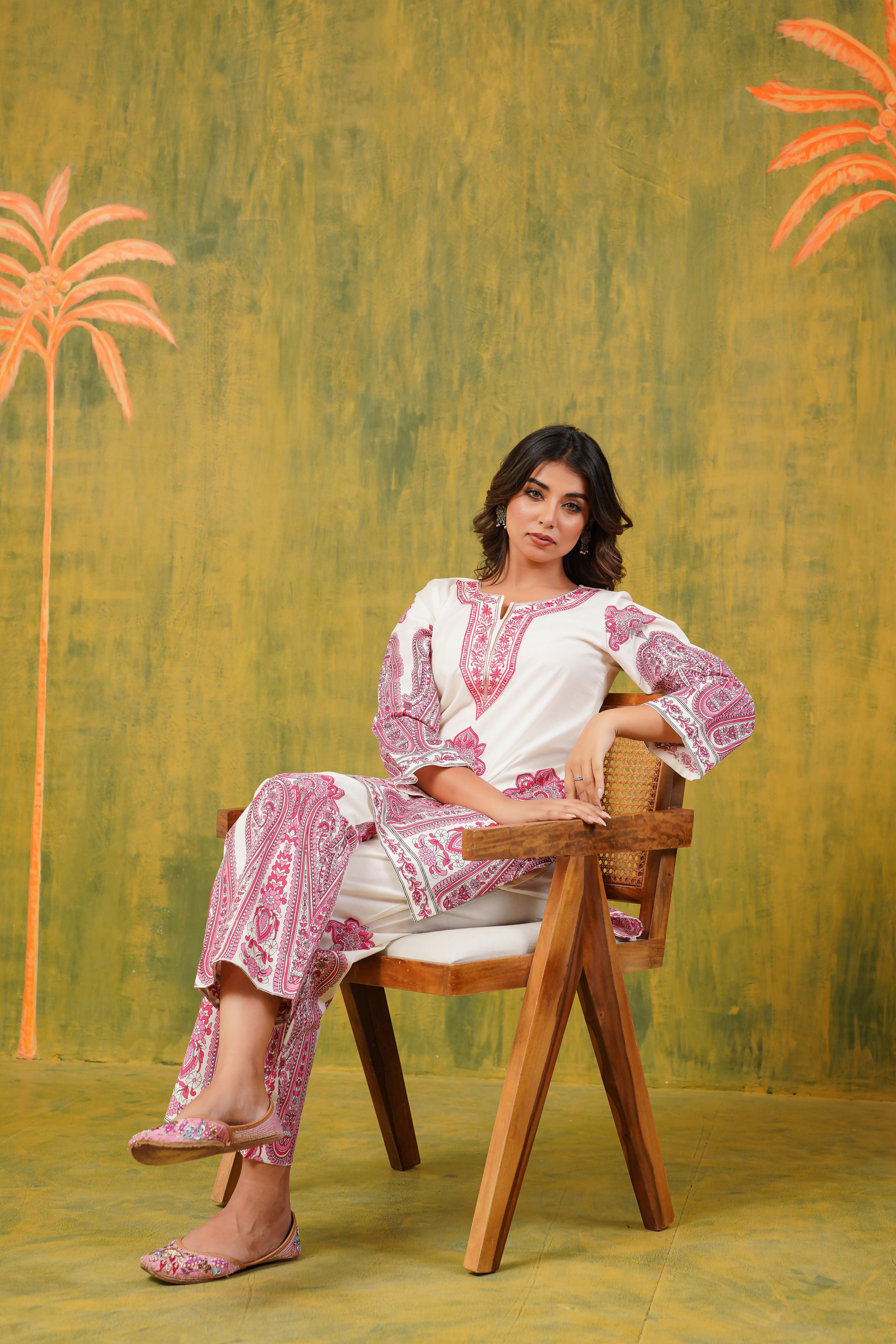 Multicolor Pink  Cotton CO-ORD Set