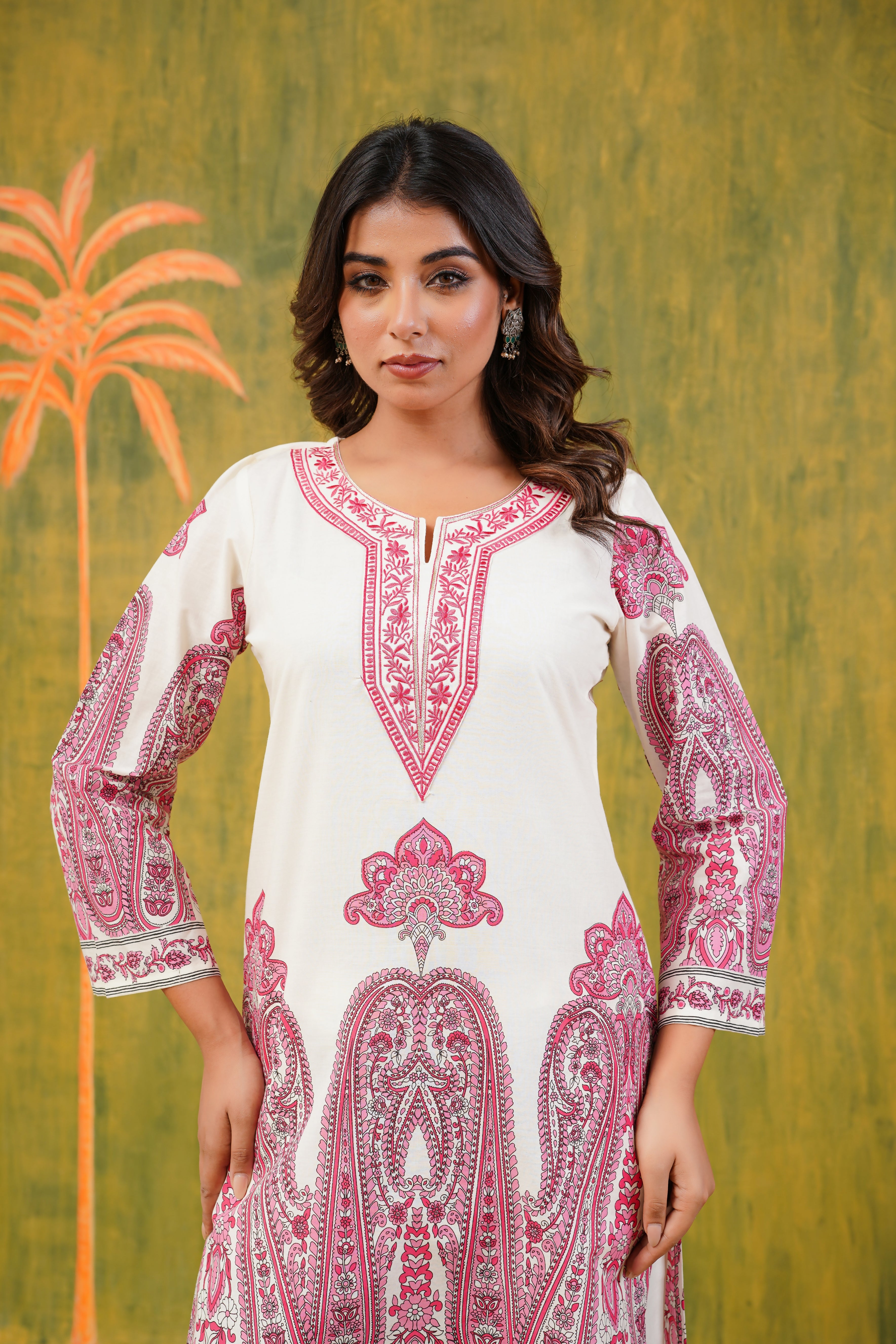 Multicolor Pink  Cotton CO-ORD Set