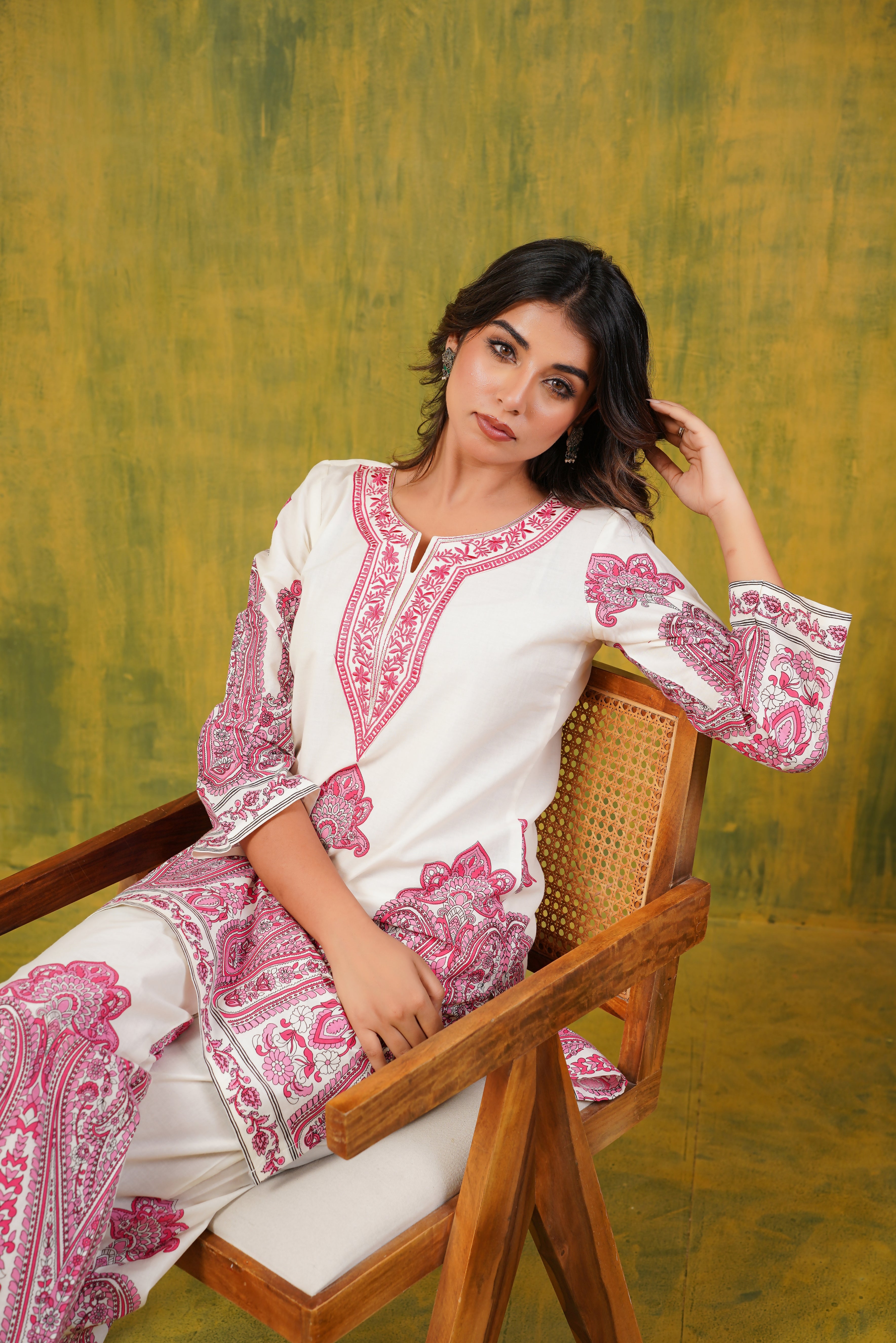 Multicolor Pink  Cotton CO-ORD Set